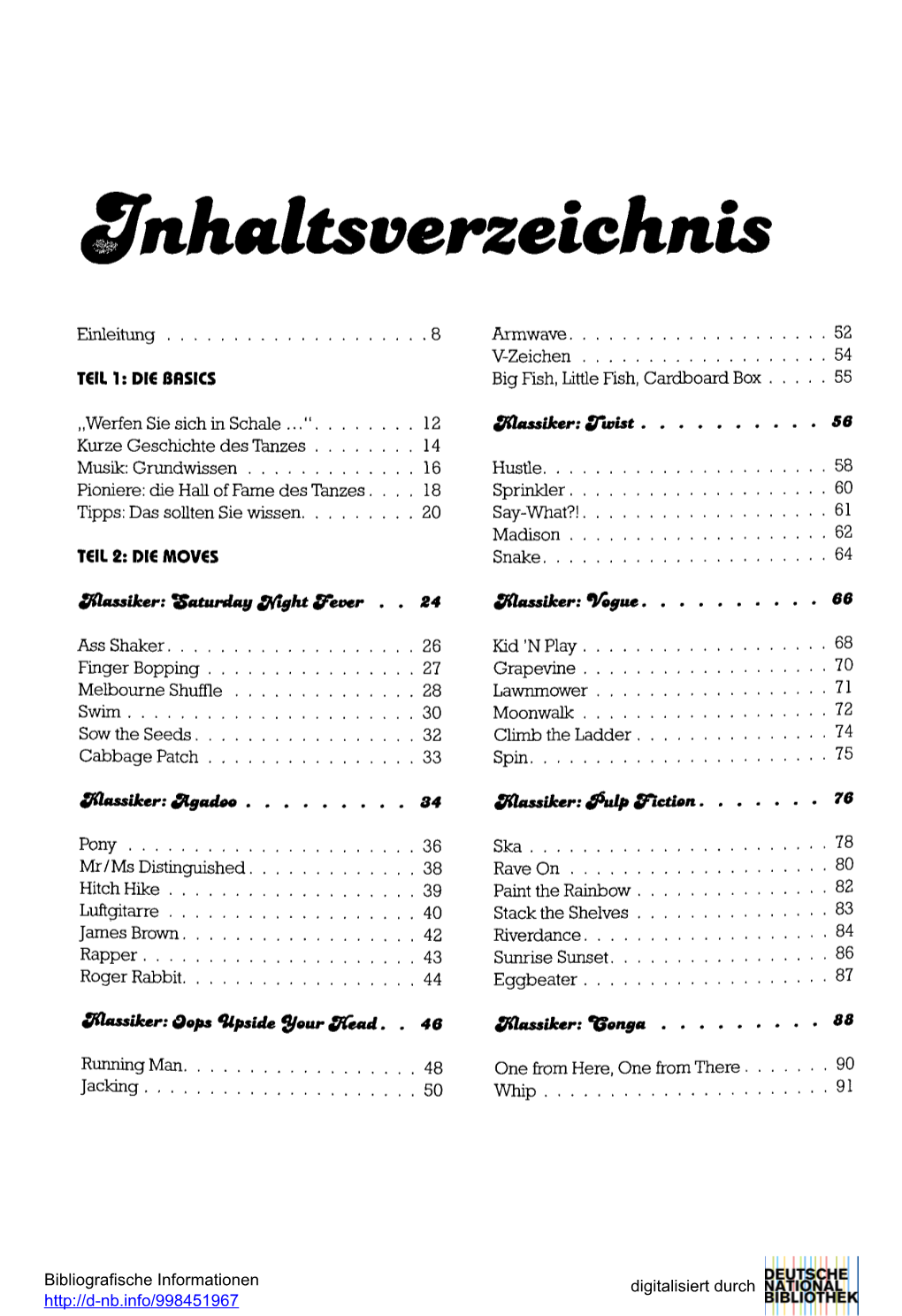 Inhaltsverzeichnis