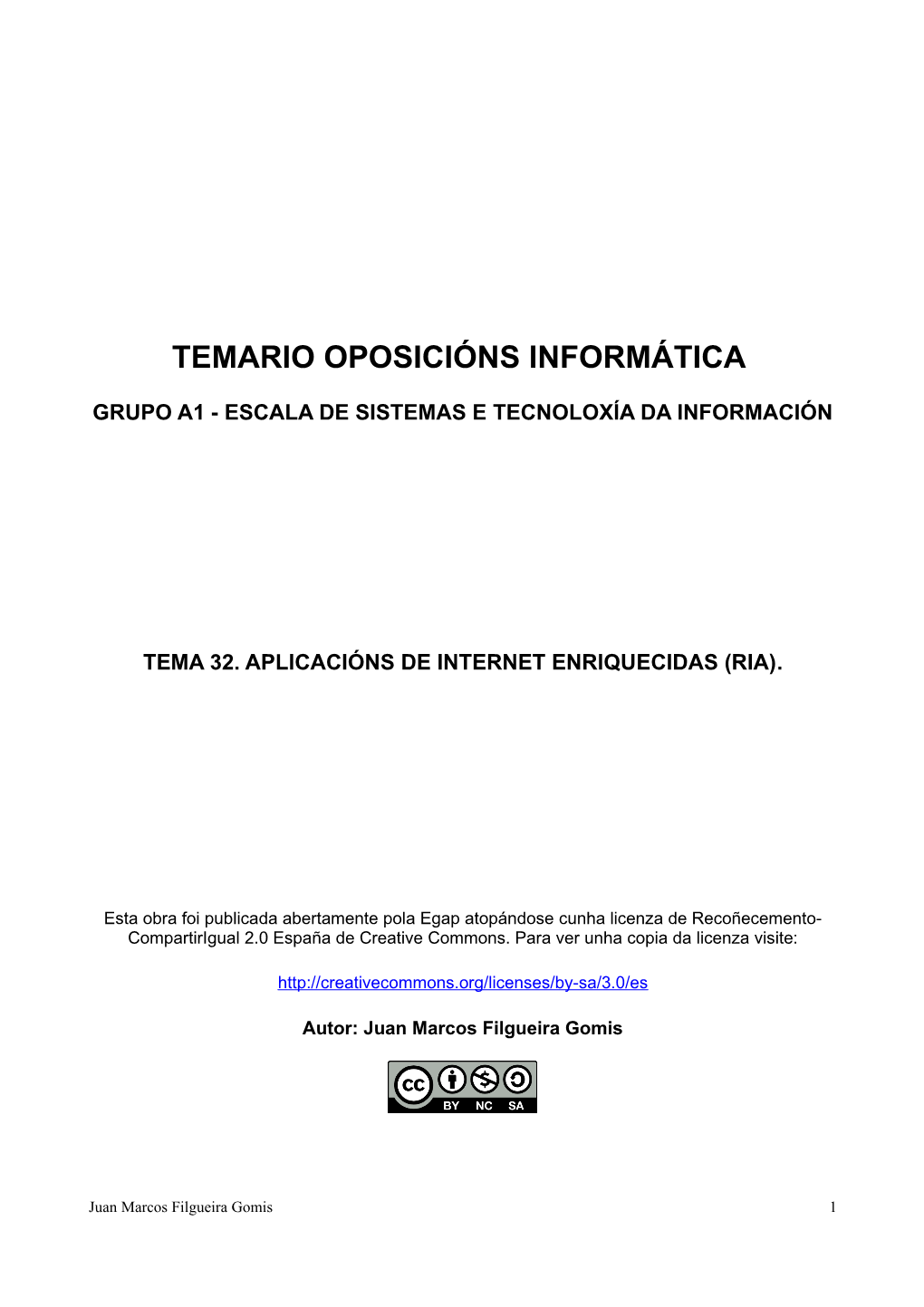 Temario Oposicións Informática