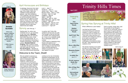 Trinity Hills Times St 1–19 Are Rams of Aries, the First Gordon K