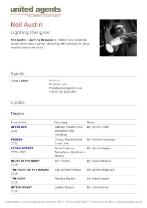 Neil Austin Lighting Designer