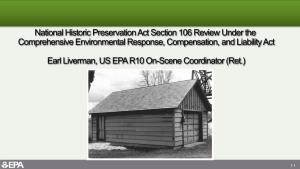 National Historic Preservation Act Section 106 Review Under the Comprehensive Environmental Response, Compensation, and Liability Act