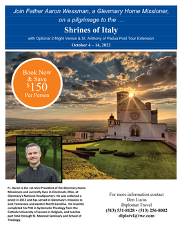 Shrines of Italy with Optional 2-Night Venice & St