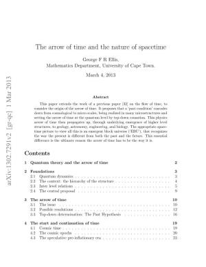 The Arrow of Time and the Nature of Spacetime Arxiv:1302.7291V2 [Gr