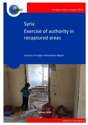 EASO Syria Exercise of Authority in Recaptured Areas