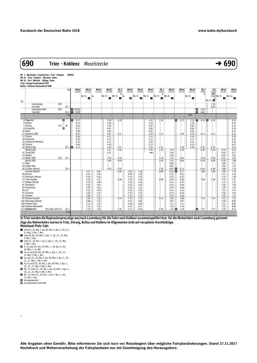 Trier - Koblenz Moselstrecke � 690