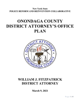 Onondaga County District Attorney's Office Plan