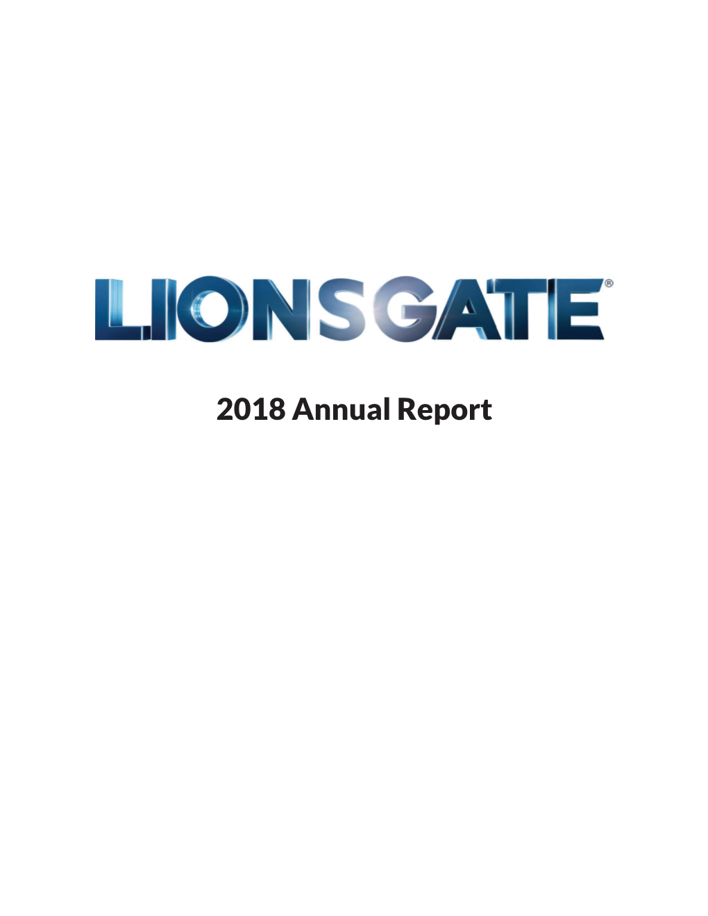 2018 Annual Report to Our Shareholders