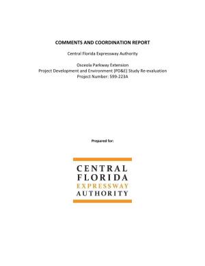 Osceola Parkway Extension Coments & Coord-Report.Pdf