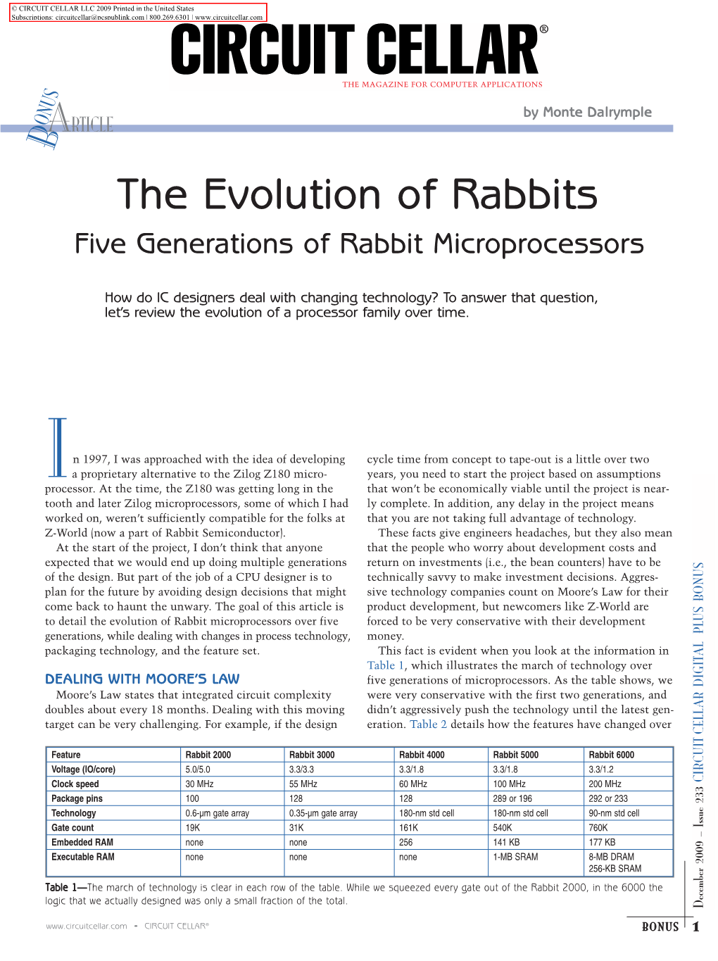 The Evolution of Rabbits B