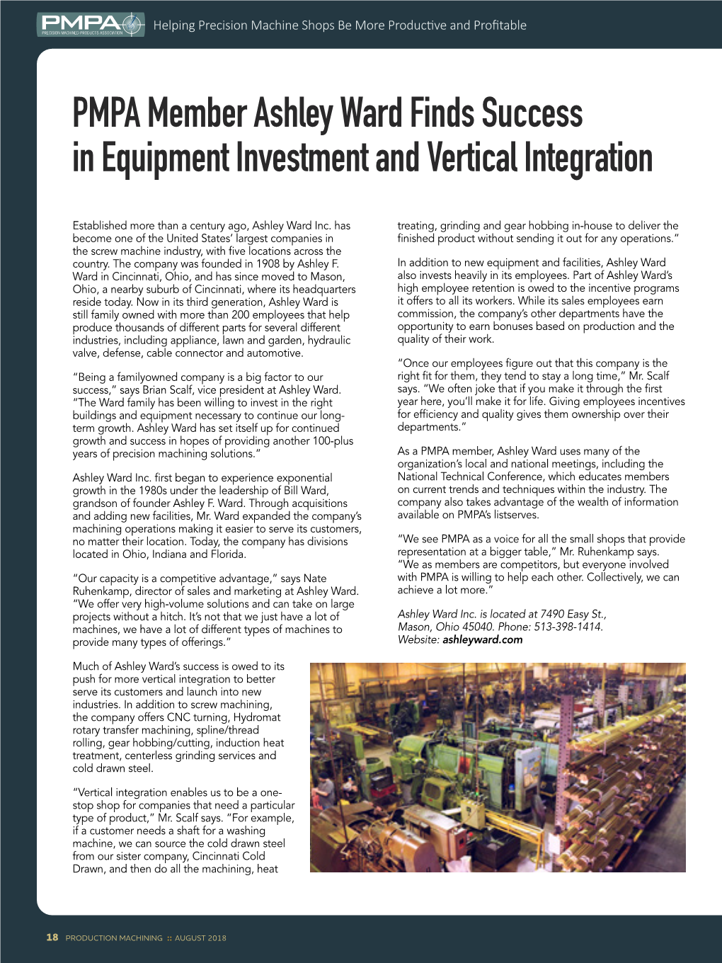 PMPA Member Ashley Ward Finds Success in Equipment Investment and Vertical Integration