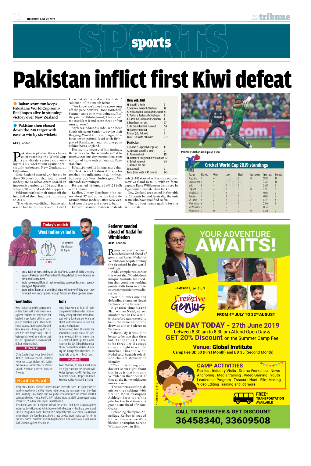 Sports Pakistan Inflict First Kiwi Defeat