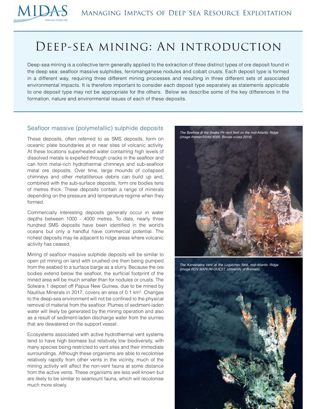 Deep-Sea Mining: an Introduction
