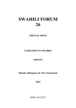 Swahili Forum 26