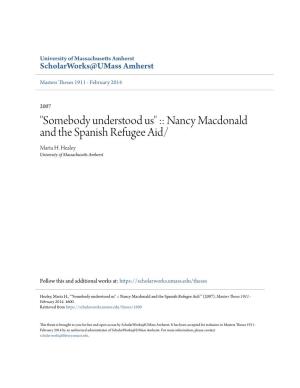 Nancy Macdonald and the Spanish Refugee Aid/ Marta H
