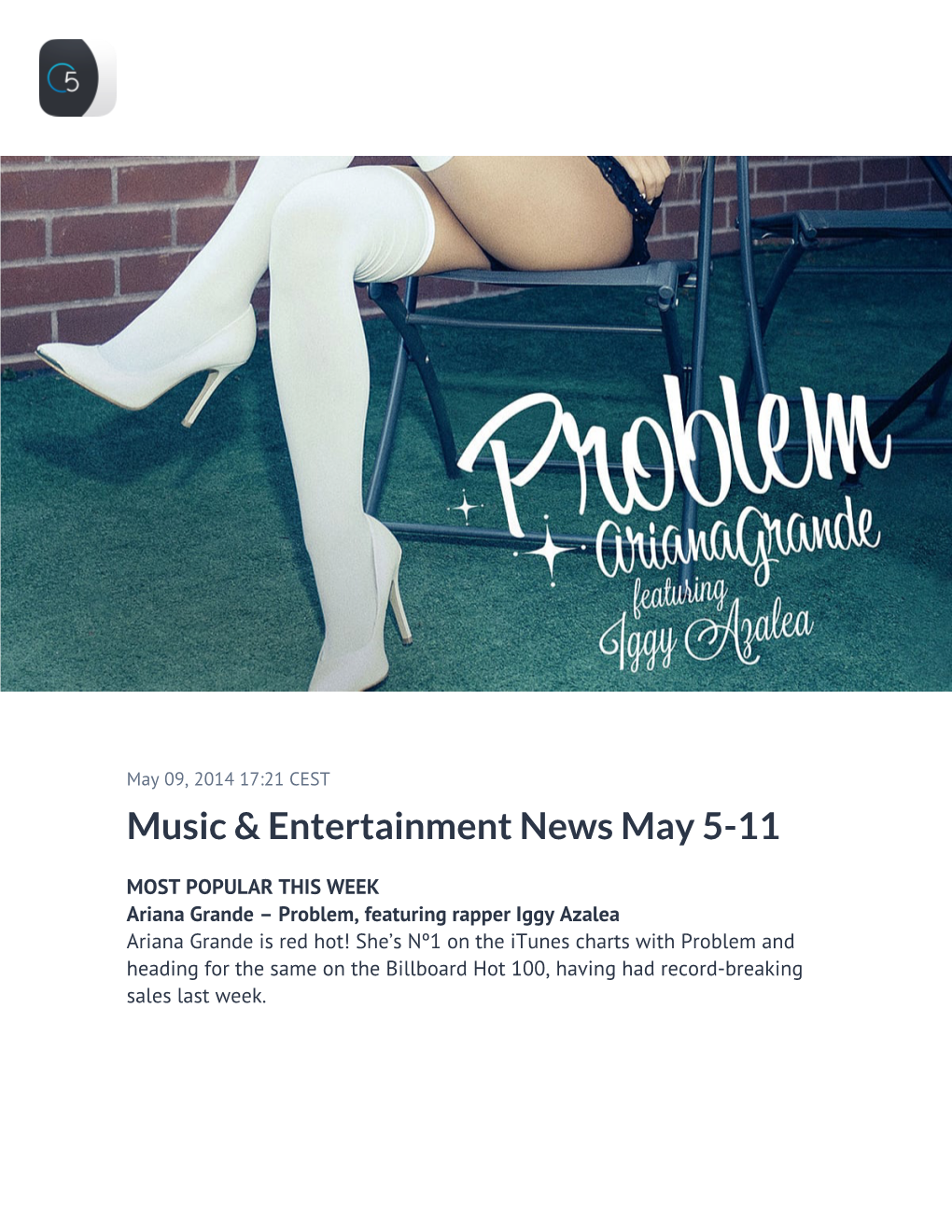 Music & Entertainment News May 5-11