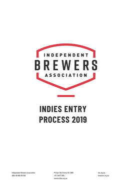 Indies Entry Process 2019