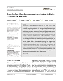 Horseshoe-Based Bayesian Nonparametric Estimation of Effective Population Size Trajectories