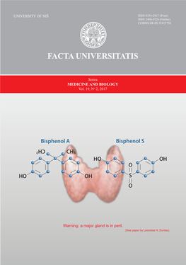 FACTA UNIVERSITATIS COBISS.SR-ID 32415756 Series Medicine and Biology Vol