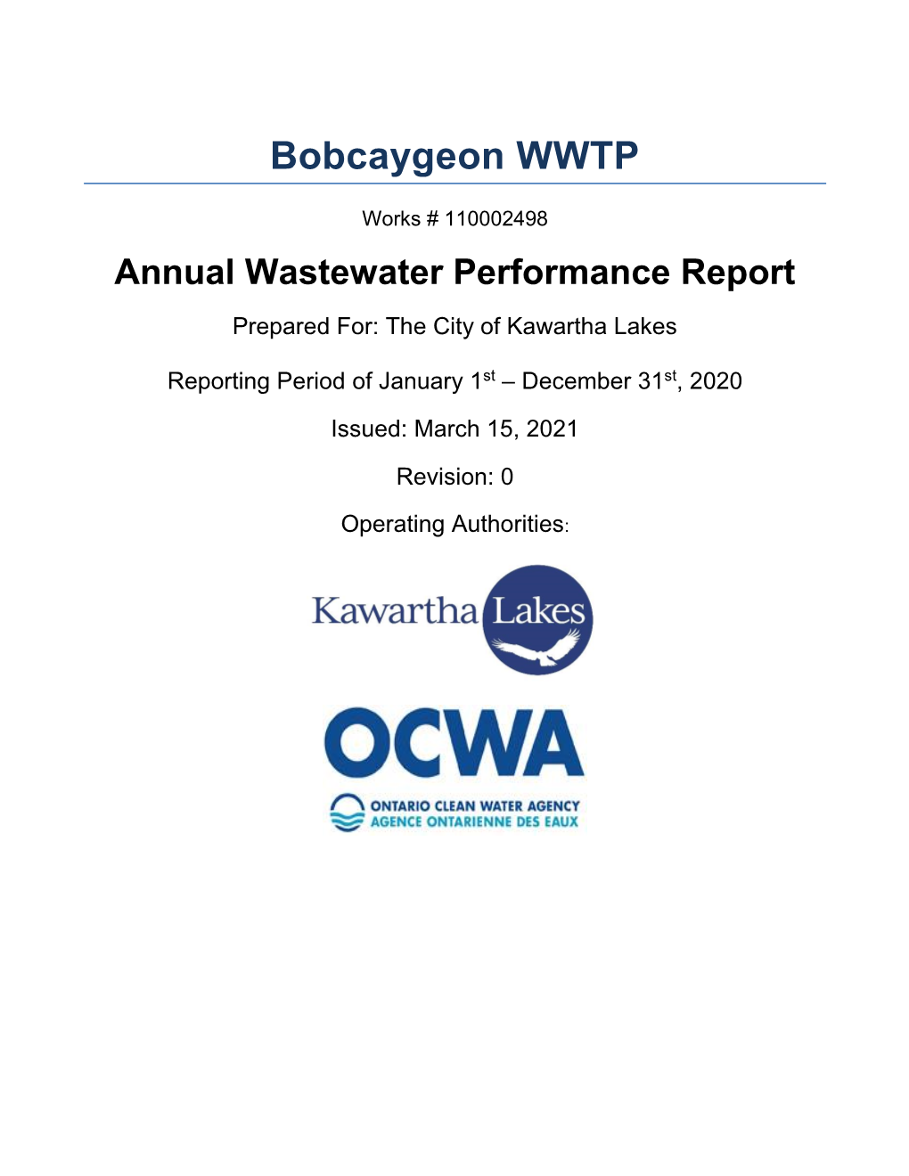 Bobcaygeon WWTP