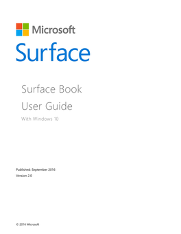 Surface Book User Guide