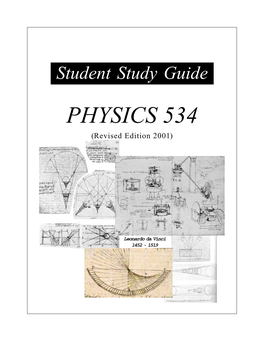 Study Guide PHYSICS 534 (Revised Edition 2001)