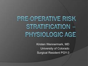 Pre-Operative Risk Stratification