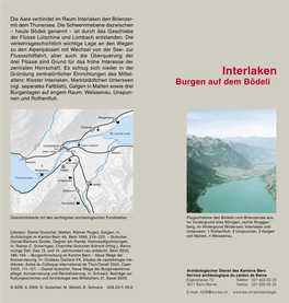 Faltblatt Interlaken Burgen