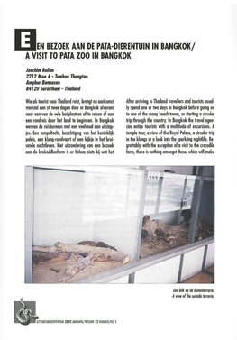 Den Bezoek Aan De Pata-Dierentuin in Bangkok/ Avisit to Pata Zoo in Bangkok