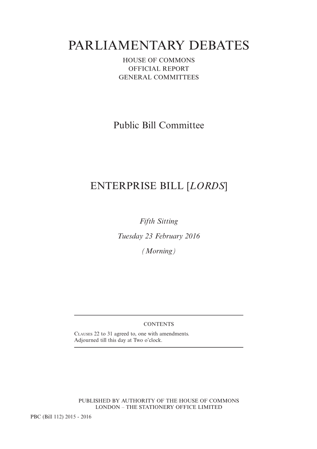 Enterprise Bill [Lords]