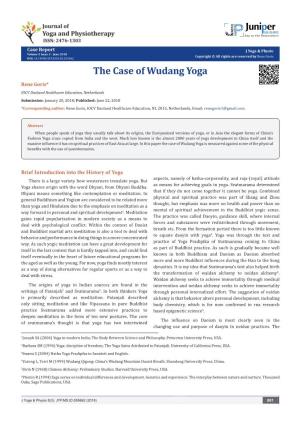 The Case of Wudang Yoga