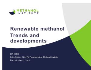 Renewable Methanol Trends and Developments
