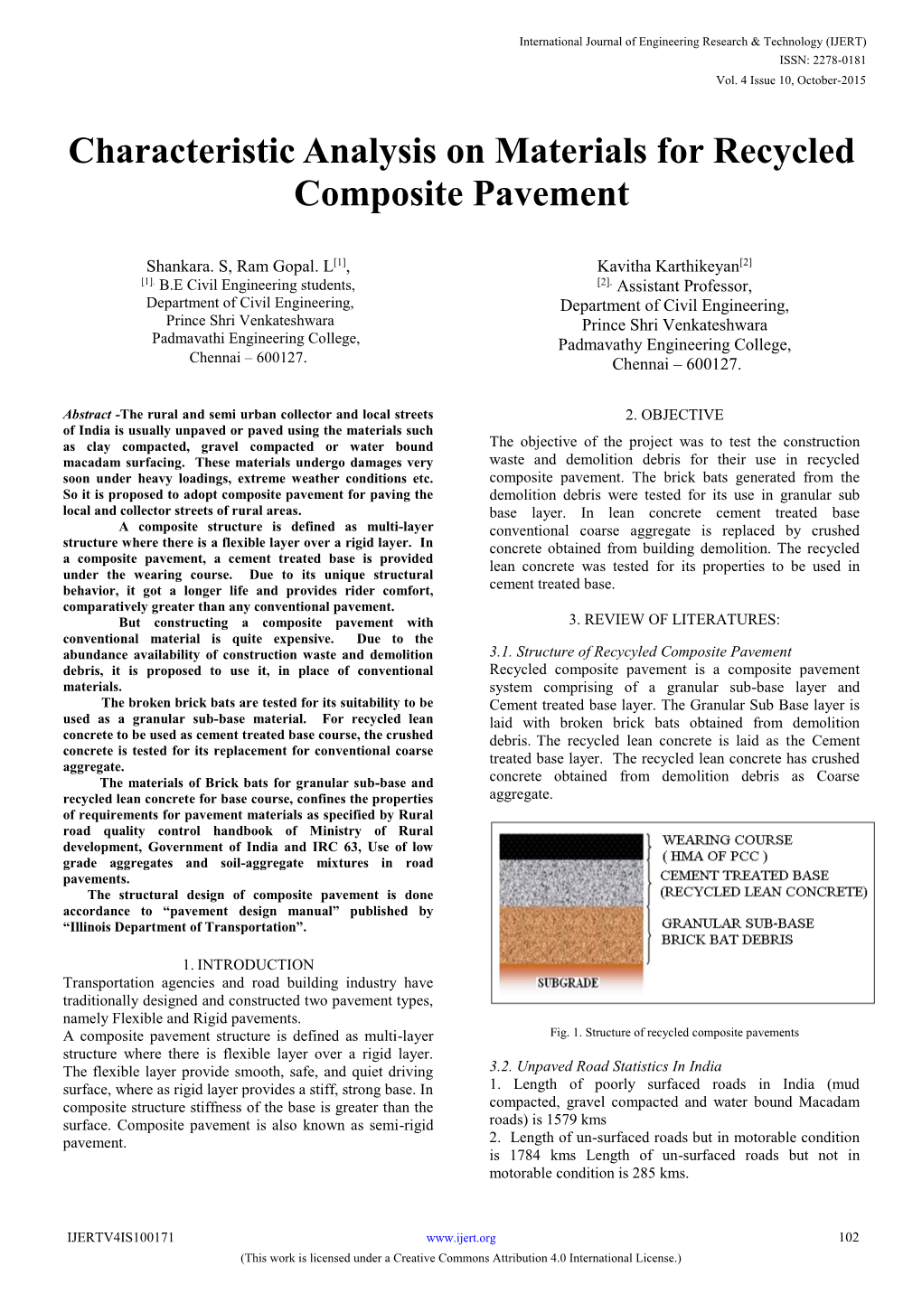 Characteristic Analysis on Materials for Recycled Composite Pavement
