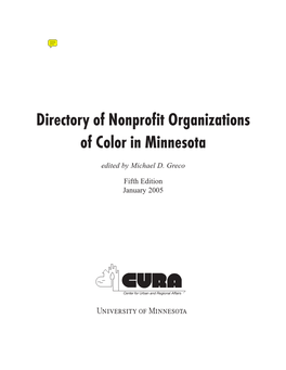 Directory of Nonprofit Organizations of Color in Minnesota