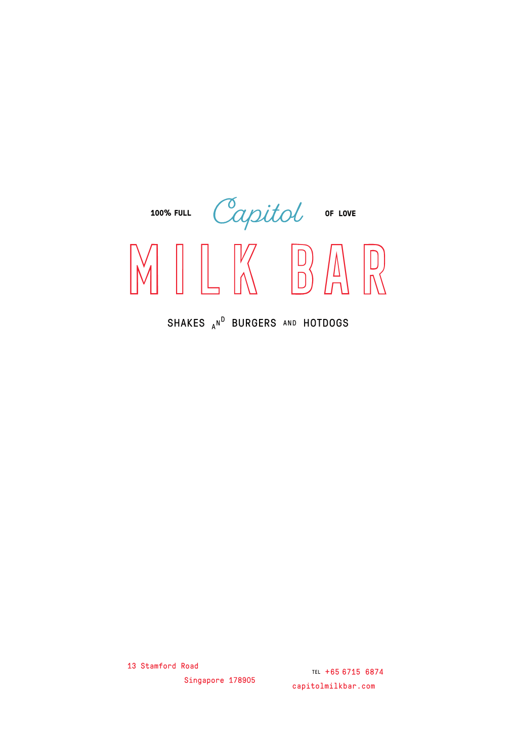 Milkbar Food N Beverage Interim Menu