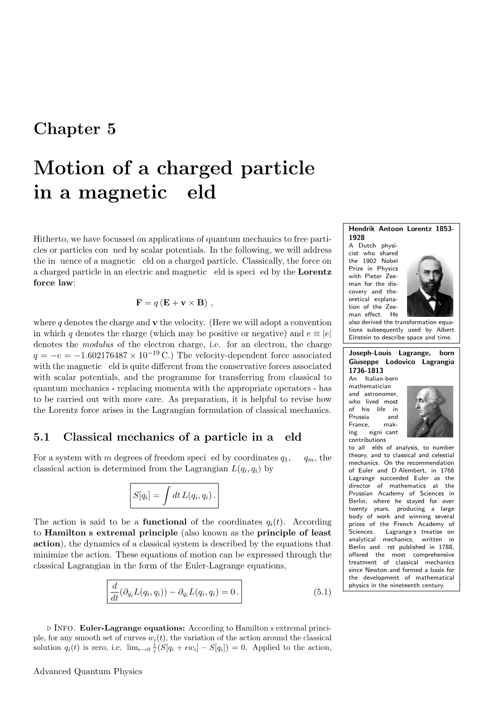Motion of a Charged Particle in a Magnetic Field