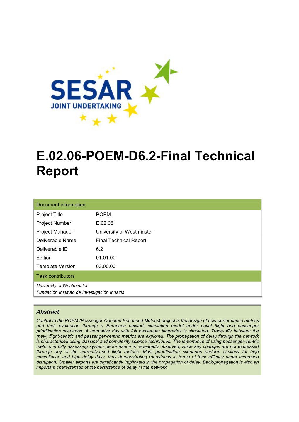 POEM Final Technical Report