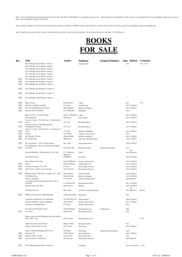 Gcrcbooks 4.Xls Page 1 of 5 15:58 on 22/06/2012 D19 the Cambridge Modern History Volume 02