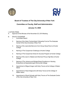 Board of Trustees of the City University of New York Committee