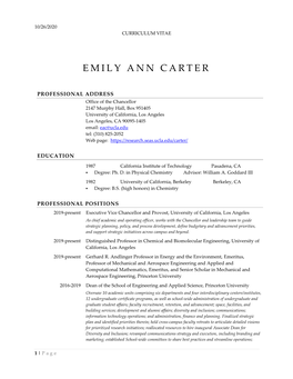 Emily A. Carter CV (PDF)