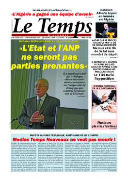 Pdf Le Temps D Algérie Du 2019-07-04