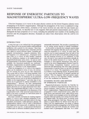 Response of Energetic Particles to Magnetospheric Ultra-Low-Frequency Waves