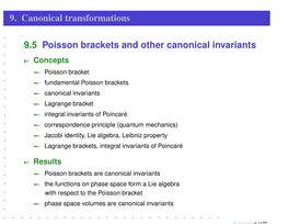9. Canonical Transformations