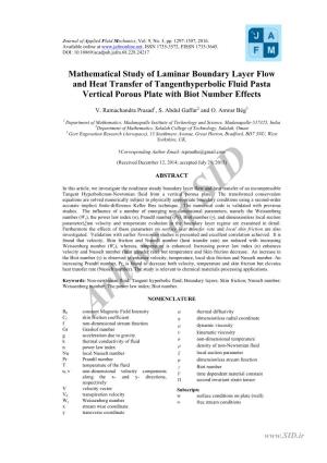 Mathematical Study of Laminar Boundary Layer Flow and Heat Transfer of Tangenthyperbolic Fluid Pasta Vertical Porous Plate with Biot Number Effects