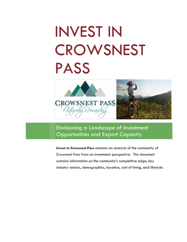 Invest in Crowsnest Pass