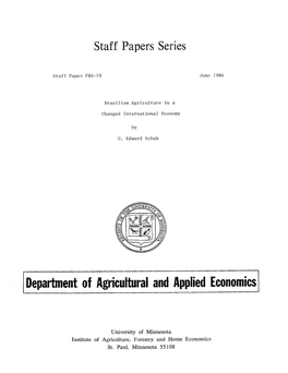 Depatiment of Agricultural and Appliedeconomics