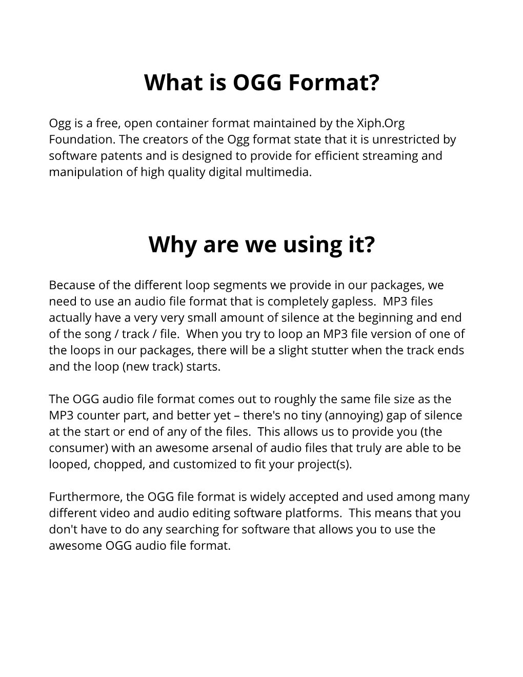 What Is OGG Format? DocsLib