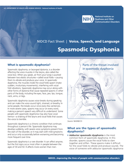 Spasmodic Dysphonia