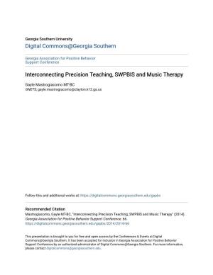 Interconnecting Precision Teaching, SWPBIS and Music Therapy