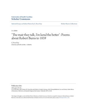 Poems About Robert Burns to 1859 G