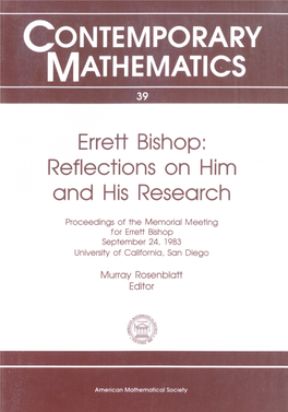 Erreh Bishop: Reflections on Him and His Research